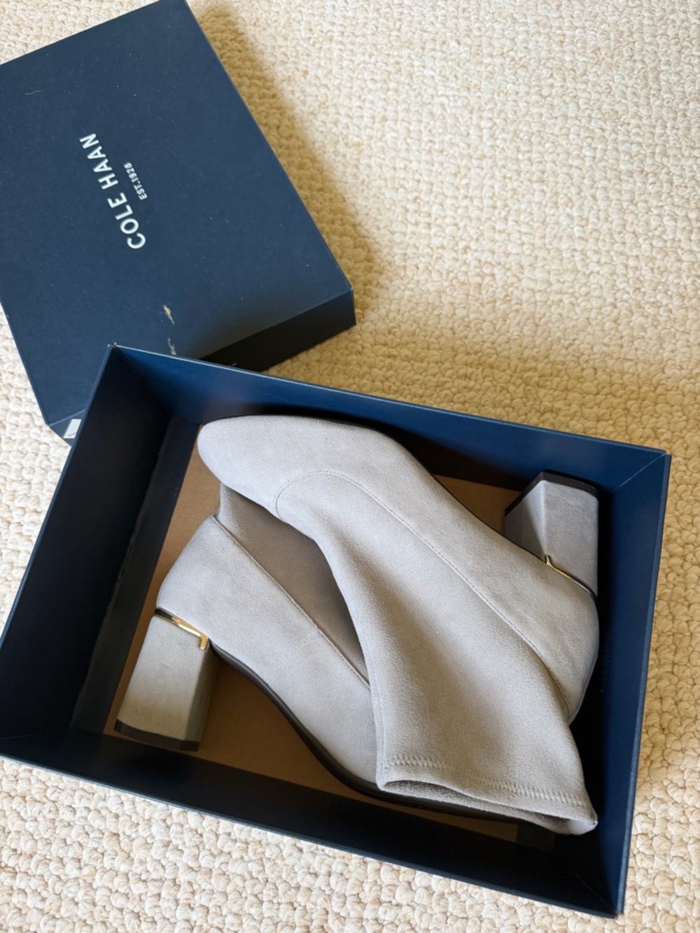 Brand new Cole Haan Booties size 7 grey